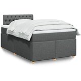 Maison Chic Box spring postelja - Vzmetna postelja z vzmetnico temno siva 120x190 cm blago SL11578, (21901694) | Shoptok.si