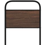 vidaXL Posteljno vzglavje rjavi hrast 75 cm jeklo in inženirski les, (21611841) | Shoptok.si
