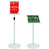  Postolje za poster Srebrno 33 x 33 x 123 cm PVC i čelik | Eponuda.ba
