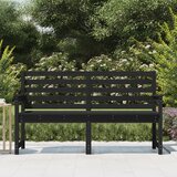  Vrtna klupa crna 159,5x48x91,5 cm od masivne borovine Slike