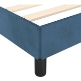  Posteljni okvir z vzglavjem temno moder 90x200 cm žamet | Shoptok.si