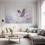  XXL slika - Majestic flight - a crane in flight in monochrome 130x87 | shoptok.hr