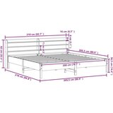  Okvir kreveta bez madraca voštano smeđi 200x200 cm od borovine | shoptok.hr