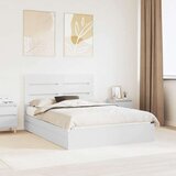  Postelja s shranjevanjem Bela 140 x 200 cm Konstruiran les, (5000106473) | Shoptok.si