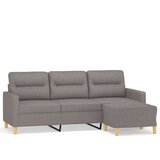  Trosjed s tabureom smeđesivi 180 cm od tkanine | shoptok.hr