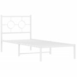  The Living Store Kovinski posteljni okvir z vzglavjem bel 80x200 cm - Posteljni Okvir, (21530339) | Shoptok.si