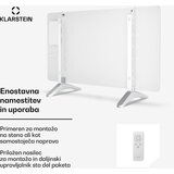 Klarstein Wonderglass infrardeča plošča | 480 W | 10 m² | Moderna steklena zasnova | 90 cm x 58 cm | Shoptok.si