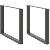  Noge za blagovaonski stol U-oblik 2 kom antracit 100 x (72-73) cm čelik | shoptok.hr
