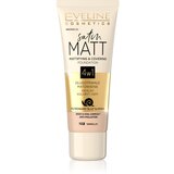 Eveline Cosmetics Satin Matt matirajoči tekoči puder s polžjim ekstraktom odtenek 102 Vanilla 30 ml Cene
