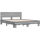 vidaXL Okvir za krevet boja hrasta 150x200cm konstruirano drvo i metal Cijene