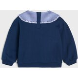 Sinsay Pamučna crewneck majica s ukrasnim ovratnikom | shoptok.hr