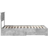  Krevetna konstrukcija s ladicama Betonski sivi 100 x 200 cm | shoptok.hr