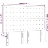  Uzglavlje Cappuccino 144x5x118/128 cm Umjetna koža | shoptok.hr