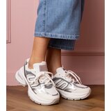 Gemre White sporty sneakers with chunky soles Aries | Shoptok.si