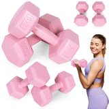  Set šesterokutnih bučica 2x2 kg, utezi za vježbanje, opterećenje za fitness, roza, ModernHome Cijene