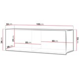  Zidni ormarić CALABRINI 34x105 cm crni | Eponuda.com