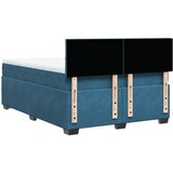 vidaXL Krevet s oprugama i madracem plavi 140x190 cm baršunasti | shoptok.hr