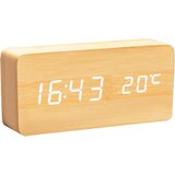 Venisymlis Lesena Digitalna Ura - Večfunkcijska Led Budilka S Prikazom Časa/Datuma/Temperature In Glasom, (22060511) Cene