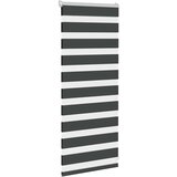 vidaXL Zavjesa zebra crna 65x100 cm širina tkanine 60,9 cm poliester | shoptok.hr
