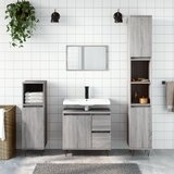vidaXL Kopalniška omarica siva sonoma 30x30x190 cm inženirski les Cene
