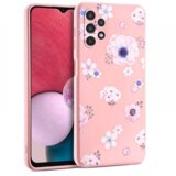  ovitek za Samsung Galaxy A53 - mat roza z rožicami Cene