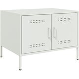 vidaXL Klubska mizica bela 68x50x50,5 cm valjano jeklo Cene