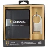 Gift box: novčanik muški kožni 120x90x20 mm i otvarač za flaše GS04 crna ( 16NMBGS04B )