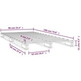 Krevet od paleta 90 x 190 cm od masivne borovine mali | Eponuda.com