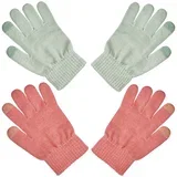 rokavice 5 prstov HIGHLAND JR D roza UNI