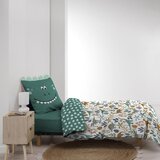 Douceur d intérieur Bijela/zelena pamučna dječja posteljina za krevet za jednu osobu 140x200 cm Dina – | shoptok.hr