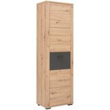 XORA garderobna omara antracit, barve hrasta | Shoptok.si