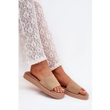 Boto Ladies Platform Slippers Made Of Eco Suede Dark Beige Jorina | Shoptok.si