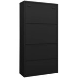  Uredski ormarić crni 90 x 40 x 180 cm čelični | shoptok.hr