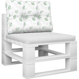  Jastuk za palete s uzorkom lišća 60 x 40 x 12 cm od tkanine | shoptok.hr
