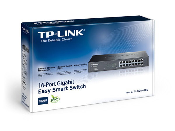 Tp-link 16-Port Gigabit Easy Smart Switch 16 10/100/1000Mbps RJ45 ports MTU/Port/Tag-based VLAN QoS IGMP Snooping 1U | Eponuda.ba