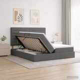  Krevet s od storage s uzglavljem Tamnosiva 180 x 200 cm Tkanina - Tamnosiva 180 x 200 cm Dizajn linija | shoptok.hr