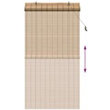 Zastore i sjenila Svijetlosmeđa 110 x 220 cm Bambus | shoptok.hr