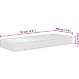  Madrac od pjene srednje mekani 90 x 190 cm za jednu osobu | shoptok.hr