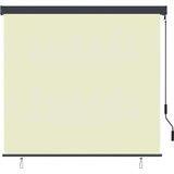 vidaXL Vanjska Roleta Prugasti Podesiva Krema 180 x 250 cm tkanina | shoptok.hr