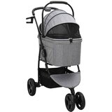 Sklopiva kolica za kućne ljubimce Siva 78 x 54 x 101 cm | shoptok.hr