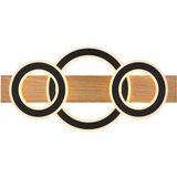 Globo LED stropna svjetiljka Jayden (50 W, D x Š x V: 730 x 350 x 70 mm, Crna, smeđa, Topla bijela) | shoptok.hr