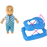  Lutka za igru sa bebama u hodalici i haljinom s točkicama - 30 cm | Shoptok.si