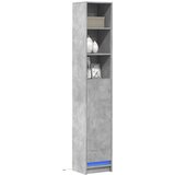 vidaXL Komoda s LED svjetlima siva boja betona 36x32,5x200 cm drvena Cijene