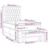  Box spring postelja z vzmetnico črna 90x200 cm blago, (20792173) | Shoptok.si