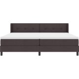  Postelja boxspring z vzmetnico Temno rjava 200 x 200 cm, (5000127073) | Shoptok.si