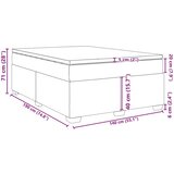  Krevet s oprugama i madracem krem 140 x 190 cm od tkanine | shoptok.hr