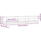 vidaXL TV ormarić crni 270x40x46 cm izrađeno drvo | shoptok.hr