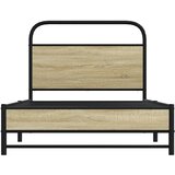 vidaXL Posteljni okvir brez vzmetnice 100x200 cm sonoma hrast inž. les | Shoptok.si