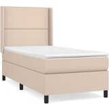 vidaXL Krevet s oprugama i madrac cappuccino 90x190 cm od umjetne kože Cijene