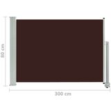  Zložljiva stranska tenda za teraso 80x300 cm rjava, (20610713) | Shoptok.si